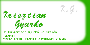 krisztian gyurko business card