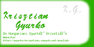 krisztian gyurko business card